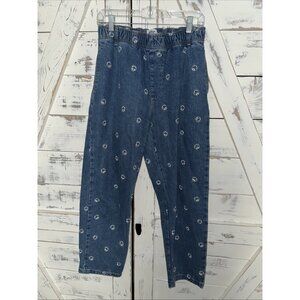 BDG Denim Pants Smiley Face All over Print Embroidered Small  Blue Skater